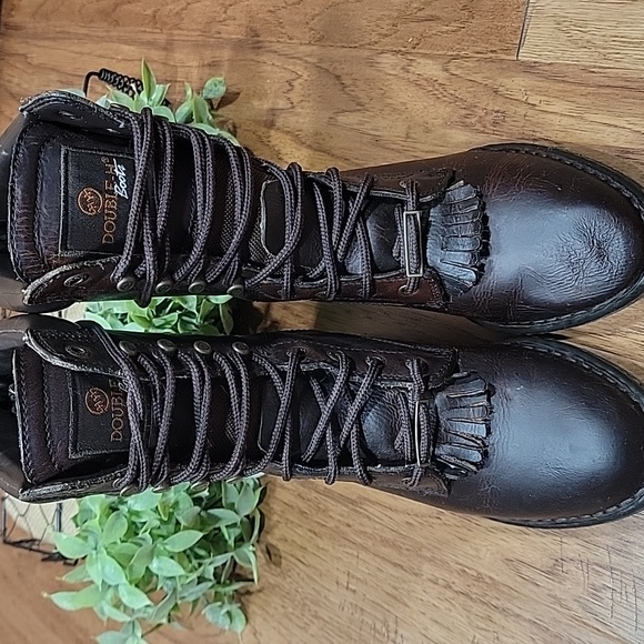 Double H Leather Kiltie Ropers 6.5 - Picture 3 of 11